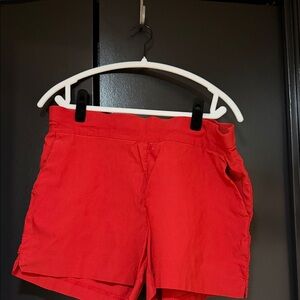 Vibrant High Waist Red Women's Shorts